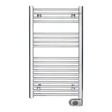 Полотенцесушитель электрический Zehnder Aura 786x500 мм хром, с кабелем (PBECZ-080-50-HEC-SC)