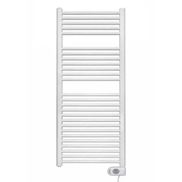 Рушникосушка електрична Zehnder Aura 1226x500 мм білий, з кабелем (PBEZ-120-50-MQ-SC)