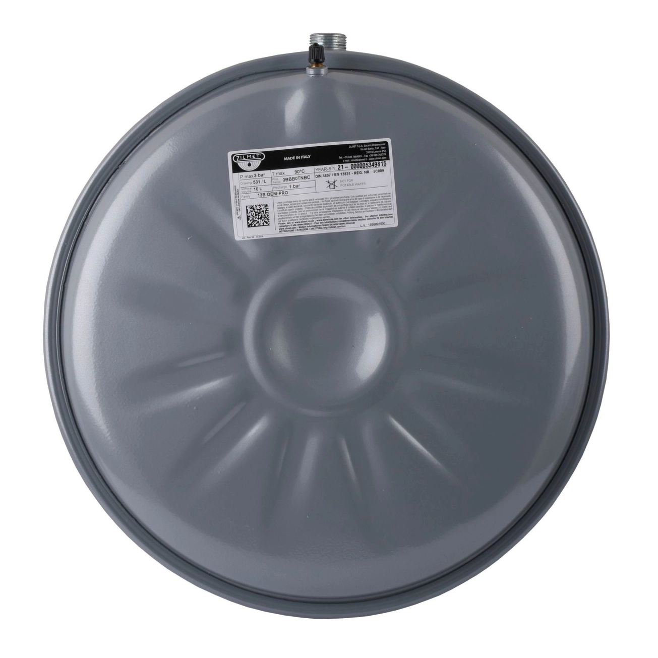 Бак Zilmet oem-pro для монтажу в котли  плоский, 10л. 3bar  рифлений, арт. 531 (13B6001018)