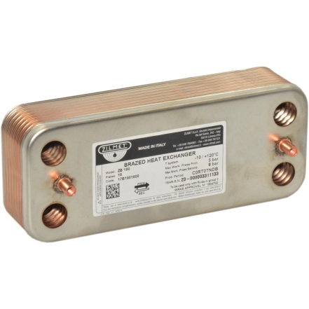 Теплообменник Zilmet ZB 190,16 пл. (INOX AISI 316L)(17B1901600)