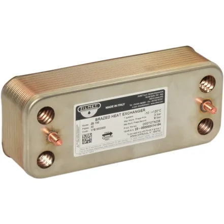 Теплообмінник Zilmet ZB 190, 20 пл. (INOX AISI 316L)(17B1902000)