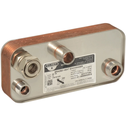 Теплообмінник Zilmet ZB 195, 14 пл. (INOX AISI 316L)(17B1951400)