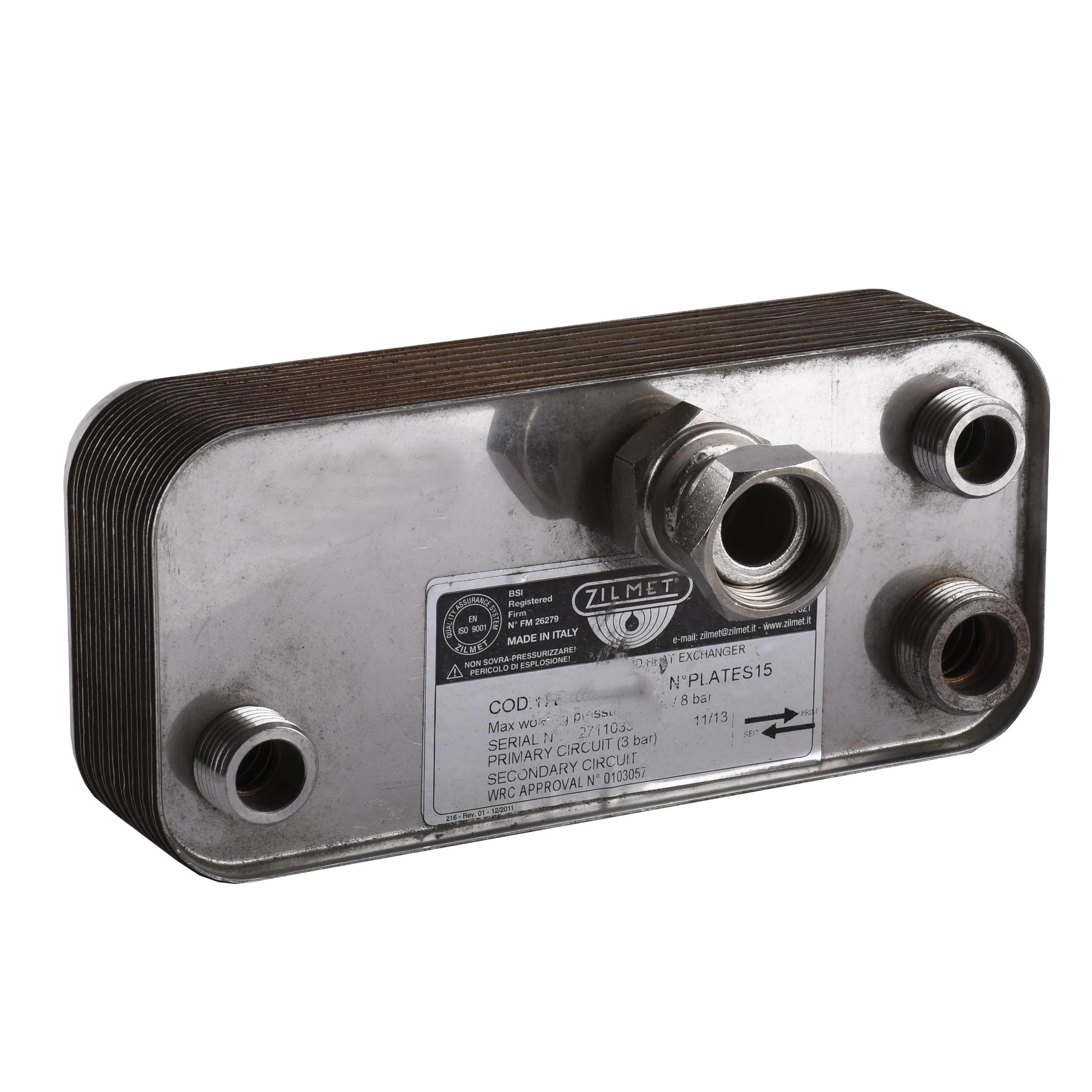 Теплообменник пластинчатый ZILMET ZB195-15 пластин IMMERGAS