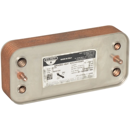Теплообмінник Zilmet ZB 200, 12 пл. (INOX AISI 316L)(17B2001200)