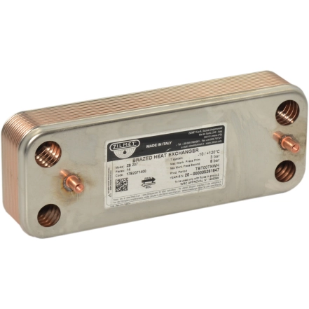 Теплообмінник Zilmet ZB 207, 14 пл. (INOX AISI 316L)(17B2071400)