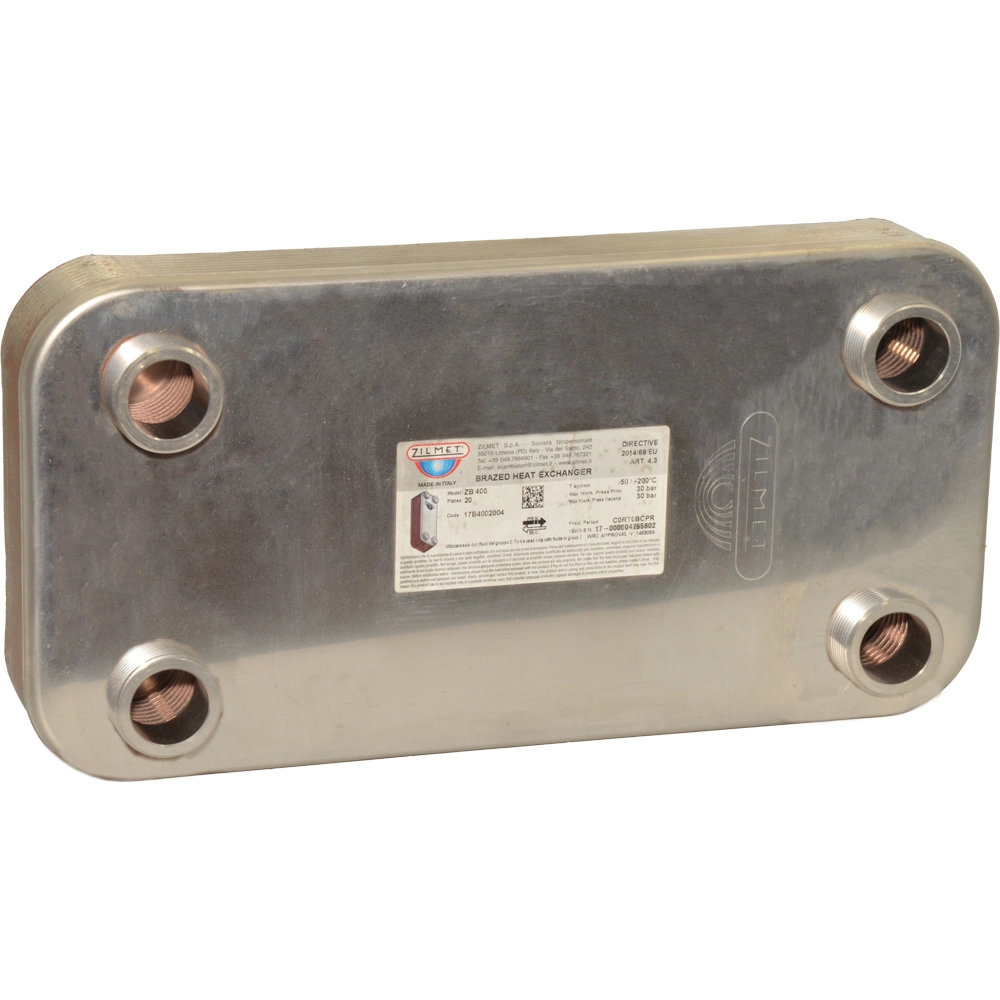 Теплообмінник Zilmet ZB 400, 20 пл. (INOX AISI 316L)(17B4002004)