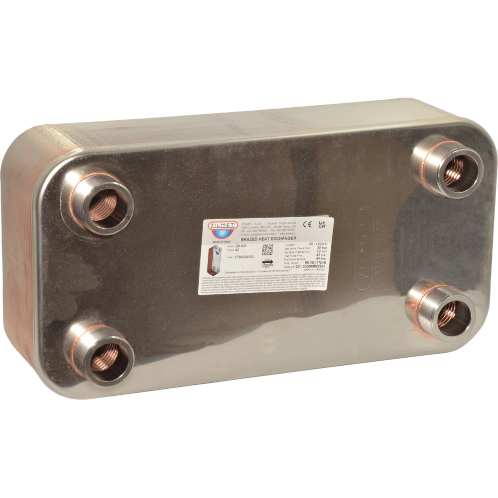 Теплообменник Zilmet ZB 400, 40 пл. (INOX AISI 316L)(17B4004004)
