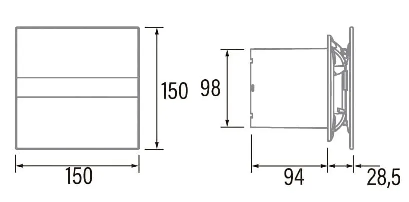 Вытяжной вентилятор Cata E-100 GTH Фото - 4