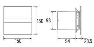 Вытяжной вентилятор Cata E-100 GTH Фото - 4