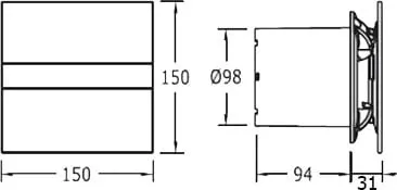Вытяжной вентилятор Cata E-100 GT BK Фото - 3