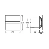 Вытяжной вентилятор Cata E-100 GTH BK Фото - 4