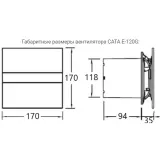 Вытяжной вентилятор Cata E-120 G BK Фото - 3