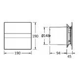 Вытяжной вентилятор Cata E-150 GTH Фото - 5