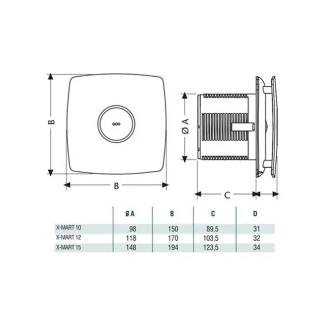 Вытяжной вентилятор Cata X-MART 12 INOX Фото - 6