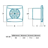 Вытяжной вентилятор Cata UC-10 Фото - 4