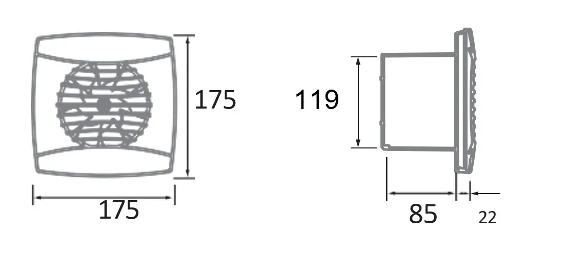 Вытяжной вентилятор Cata UC-12 TIMER BLACK Фото - 2